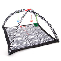 HKM-7173053 Cartoon Cat Play Tent and Hammock - Foldable Cat Bed with Balls and Patterns