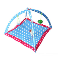 HKM-7173053 Cartoon Cat Play Tent and Hammock - Foldable Cat Bed with Balls and Patterns