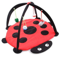 HKM-7173053 Cartoon Cat Play Tent and Hammock - Foldable Cat Bed with Balls and Patterns