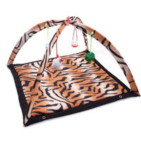 HKM-7173053 Cartoon Cat Play Tent and Hammock - Foldable Cat Bed with Balls and Patterns
