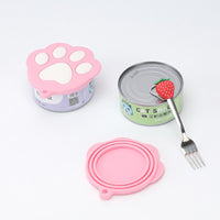 HKM-7174717 Silicone Dog Paw Design Pet Can Lid – Versatile and Durable, Fits Standard Canned Pet Food