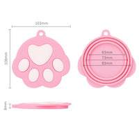 HKM-7174717 Silicone Dog Paw Design Pet Can Lid – Versatile and Durable, Fits Standard Canned Pet Food