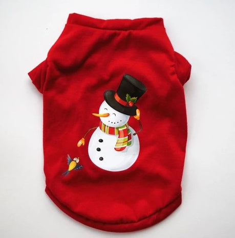 HKM-7175613 Cozy Cotton Dog Christmas Sweatshirt Vest in Multiple Styles and Sizes