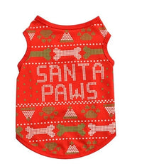HKM-7175613 Cozy Cotton Dog Christmas Sweatshirt Vest in Multiple Styles and Sizes