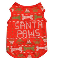 HKM-7175613 Cozy Cotton Dog Christmas Sweatshirt Vest in Multiple Styles and Sizes