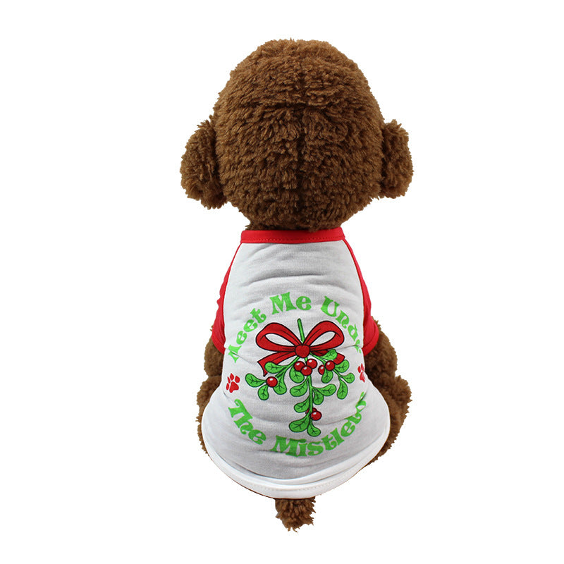 HKM-7175613 Cozy Cotton Dog Christmas Sweatshirt Vest in Multiple Styles and Sizes
