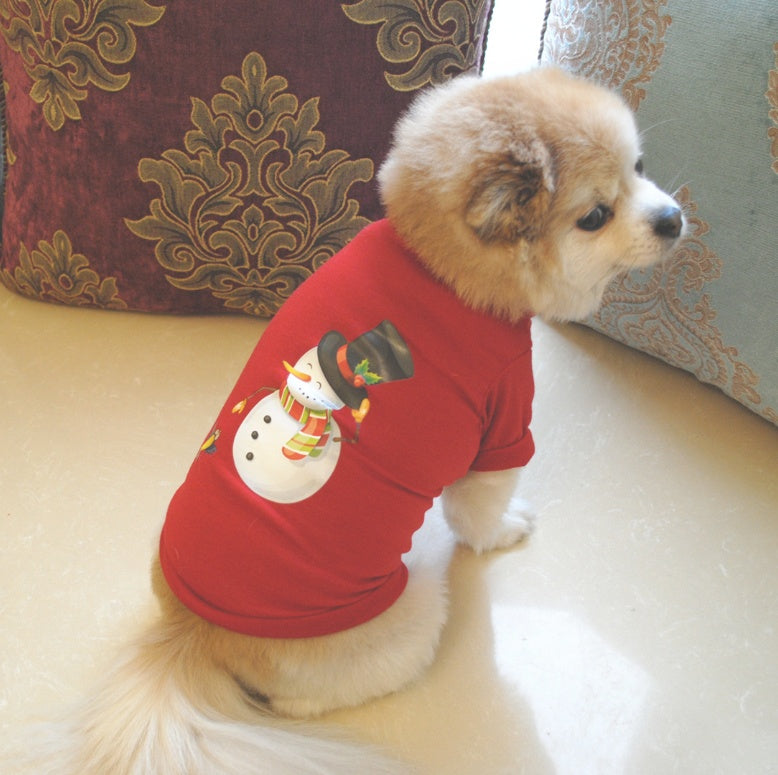 HKM-7175613 Cozy Cotton Dog Christmas Sweatshirt Vest in Multiple Styles and Sizes