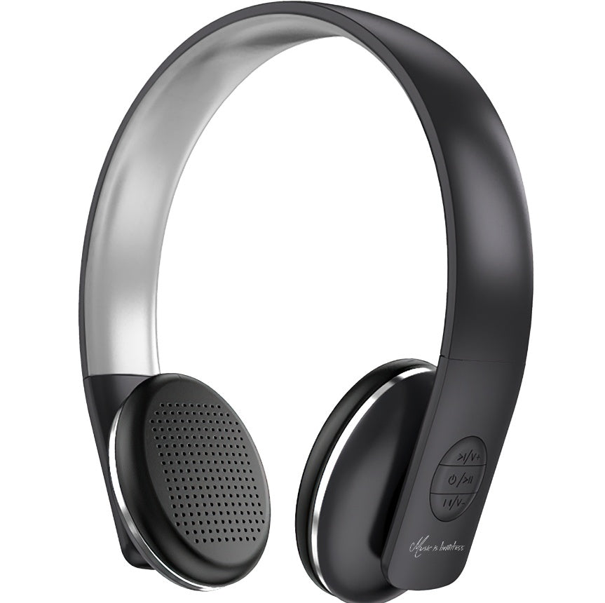 HKM-717715 A50-BT Wireless Headphones - Bluetooth 5.0, 8-Hour Playback, FM Radio, Type-C Charging, Hands-Free Calling, Black