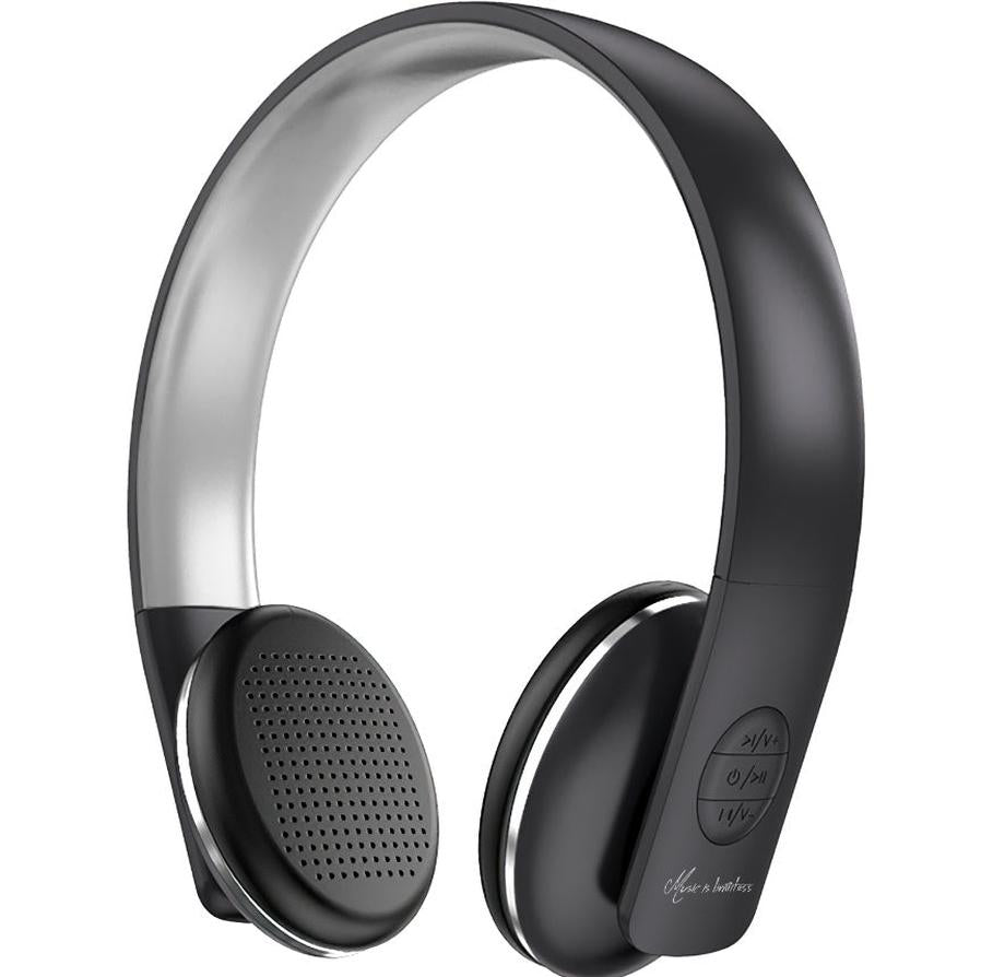 HKM-717715 A50-BT Wireless Headphones - Bluetooth 5.0, 8-Hour Playback, FM Radio, Type-C Charging, Hands-Free Calling, Black