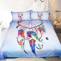 HKM-717715 Dreamcatcher Three-Piece Polyester Bedding Set with Duvet Cover and Pillow Shams