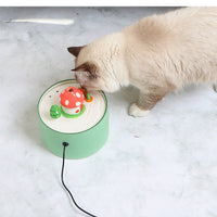 HKM-7177277 Ceramic Electric Pet Water Fountain with Three Replacement Filters - Small and Large Sizes Available