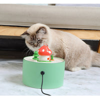 HKM-7177277 Ceramic Electric Pet Water Fountain with Three Replacement Filters - Small and Large Sizes Available