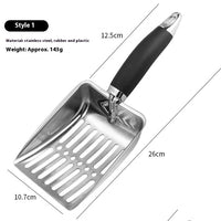 HKM-7177405 Large Stainless Steel Cat Litter Scoop with Multiple Handle Options
