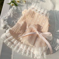 HKM-7177789 Chiffon Lace Bow Dress for Pets - Stylish Blue and Pink Skirt - Sizes 2XS to 3XL