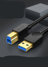HKM-717779 USB 3.0 Printer Data Cable - Oxygen-Free Copper, Gold-Plated, Available in 0.5m to 3m Lengths