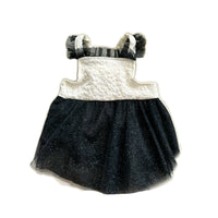HKM-7178813 Pomeranian Princess Mesh Dress in Black and White, Sizes S-XXL
