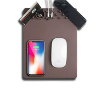 HKM-717907 Wireless Charging Mouse Pad with Integrated Charging Station