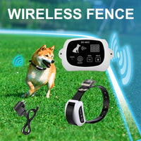 HKM-7179197 Wireless Electronic Pet Fence System with Rechargeable Waterproof Collar and Adjustable Range