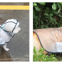 HKM-7179581 Waterproof Transparent Pet Raincoat - Ins Style Polyester Cloak in Multiple Sizes