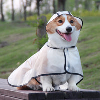 HKM-7179581 Waterproof Transparent Pet Raincoat - Ins Style Polyester Cloak in Multiple Sizes