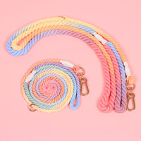 HKM-7180989 Adjustable Rainbow Cotton Dog Leash ¨C 1.8m Lightweight Traction Rope