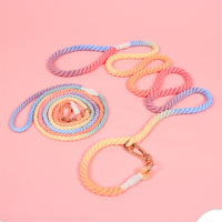 HKM-7180989 Adjustable Rainbow Cotton Dog Leash ¨C 1.8m Lightweight Traction Rope