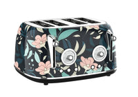 HKM-718291 Four Slice Retro Stainless Steel Pop-Up Toaster with Grill for Household Use
