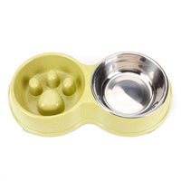 HKM-7183165 Stainless Steel Double Bowl Pet Feeder with Non-Slip Base - Eco-Friendly Design for Healthy Eating
