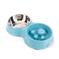 HKM-7183165 Stainless Steel Double Bowl Pet Feeder with Non-Slip Base - Eco-Friendly Design for Healthy Eating