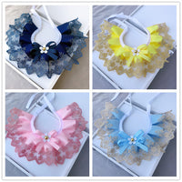 HKM-7184573 Pet Cat and Dog Lace Bib Scarf - Stylish Saliva Towel in Various Colors