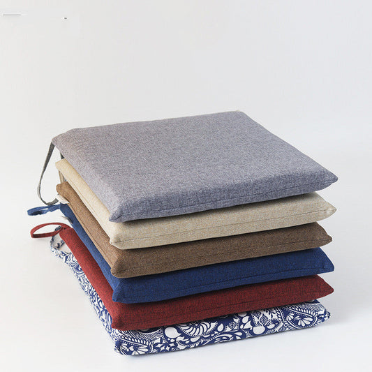 HKM-718611 Japanese Tatami Style Linen Chair Cushion – Modern Minimalist Design in Various Colors