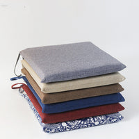 HKM-718611 Japanese Tatami Style Linen Chair Cushion – Modern Minimalist Design in Various Colors