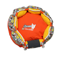 HKM-7187005 Thickening Method Dog Mat in Orange and Yellow, Sizes S and M