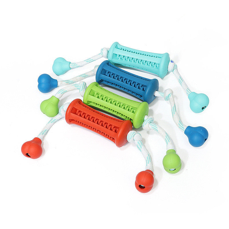 HKM-7187773 Durable Rubber Dog Cleaning Toy with Rope for Teething and Chewing