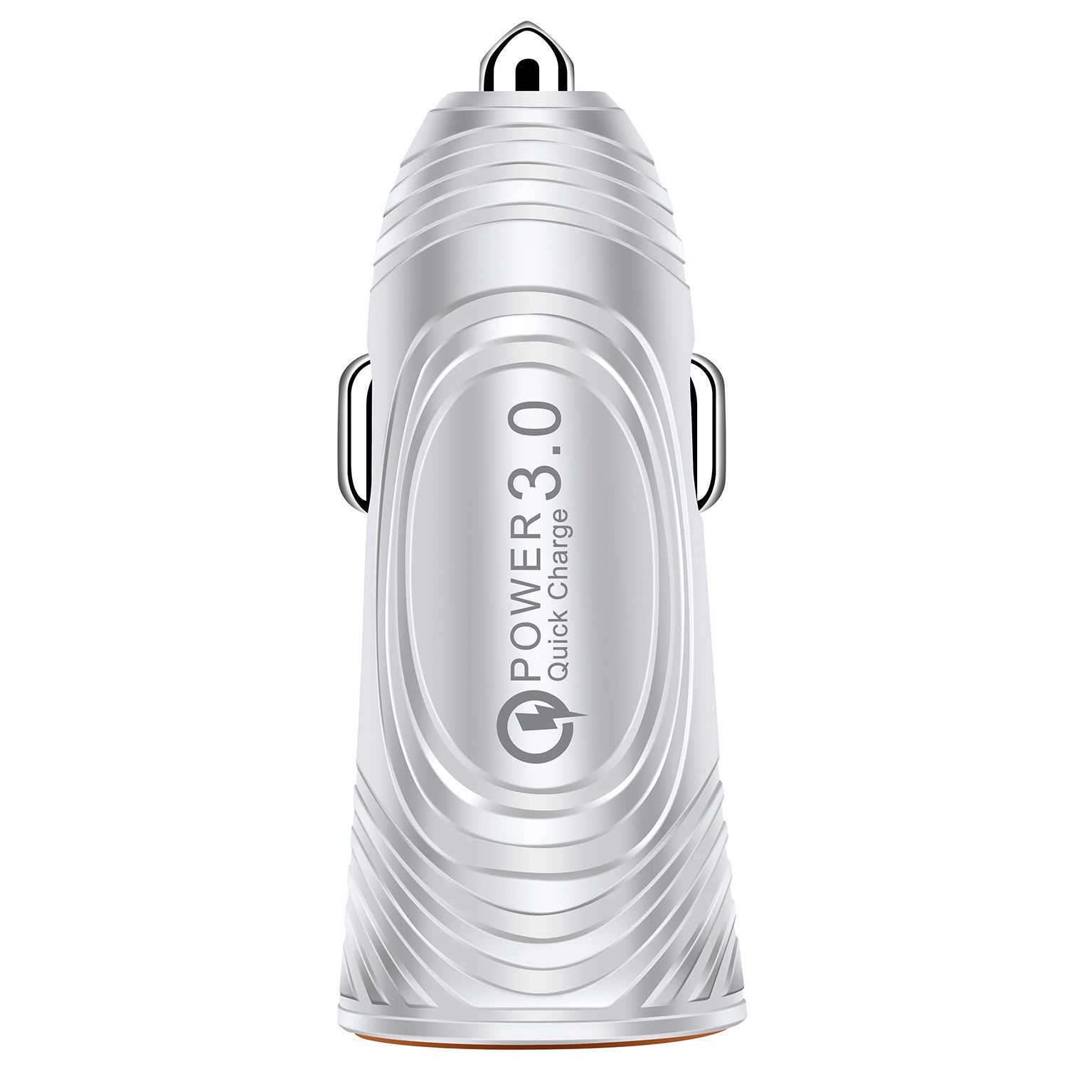 HKM-718803 Fast Charging Car Charger with QC3.0 and 3.1A USB Output in White and Black