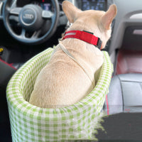 HKM-7189181 Stylish Plaid Dog Kennel for Travel – Available in Pink, Curry, Green, and Black