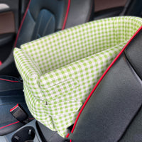 HKM-7189181 Stylish Plaid Dog Kennel for Travel – Available in Pink, Curry, Green, and Black