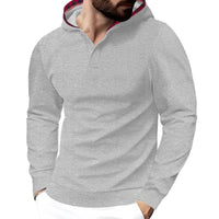 HKM-718931 Men's Pullover Solid Color Waffle Slim Sweatshirt Plus Size Fall Men's Clothing