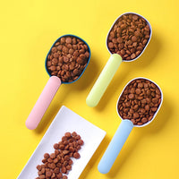 HKM-7190205 Ergonomic Pet Food Scoop with Bag Clip Handle for Accurate Measurement and Easy Feeding