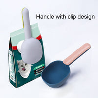 HKM-7190205 Ergonomic Pet Food Scoop with Bag Clip Handle for Accurate Measurement and Easy Feeding