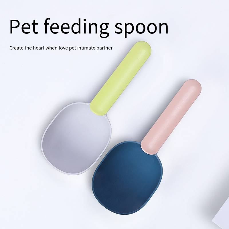 HKM-7190205 Ergonomic Pet Food Scoop with Bag Clip Handle for Accurate Measurement and Easy Feeding
