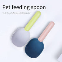 HKM-7190205 Ergonomic Pet Food Scoop with Bag Clip Handle for Accurate Measurement and Easy Feeding