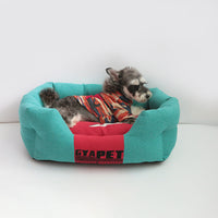 HKM-7192765 Striped Pet Nest for Dogs in Various Sizes - Red, Yellow, Green, Blue