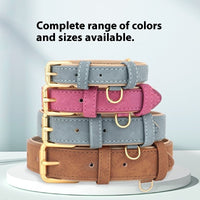 HKM-7194173 Double-Layer Leather Pet Collar with Traction Rope for Small to XL Dogs