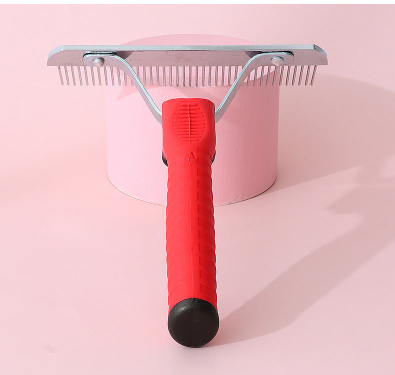 HKM-7194301 Extra-Large Pet Comb Grooming Brush for Deshedding Large Dogs, Ideal for Golden Retrievers, Huskies, and German Shepherds