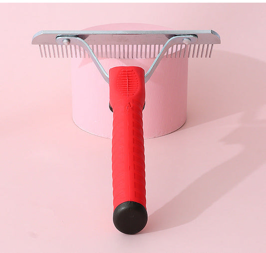 HKM-7194301 Extra-Large Pet Comb Grooming Brush for Deshedding Large Dogs, Ideal for Golden Retrievers, Huskies, and German Shepherds
