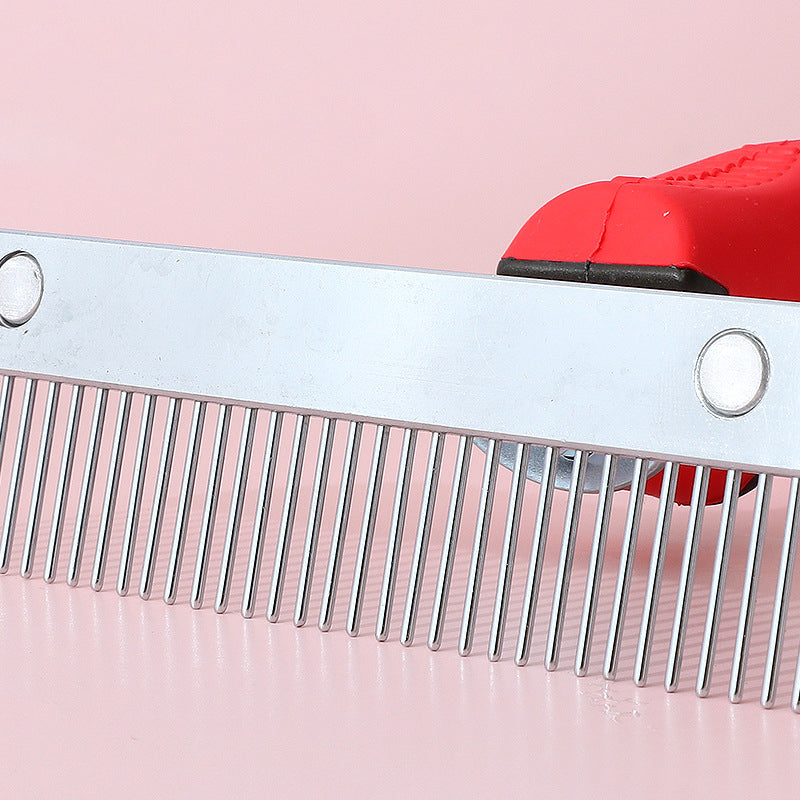 HKM-7194301 Extra-Large Pet Comb Grooming Brush for Deshedding Large Dogs, Ideal for Golden Retrievers, Huskies, and German Shepherds