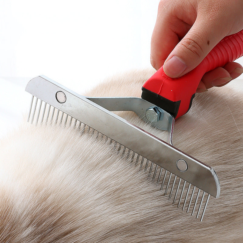 HKM-7194301 Extra-Large Pet Comb Grooming Brush for Deshedding Large Dogs, Ideal for Golden Retrievers, Huskies, and German Shepherds