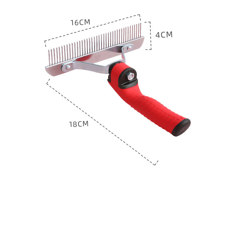 HKM-7194301 Extra-Large Pet Comb Grooming Brush for Deshedding Large Dogs, Ideal for Golden Retrievers, Huskies, and German Shepherds