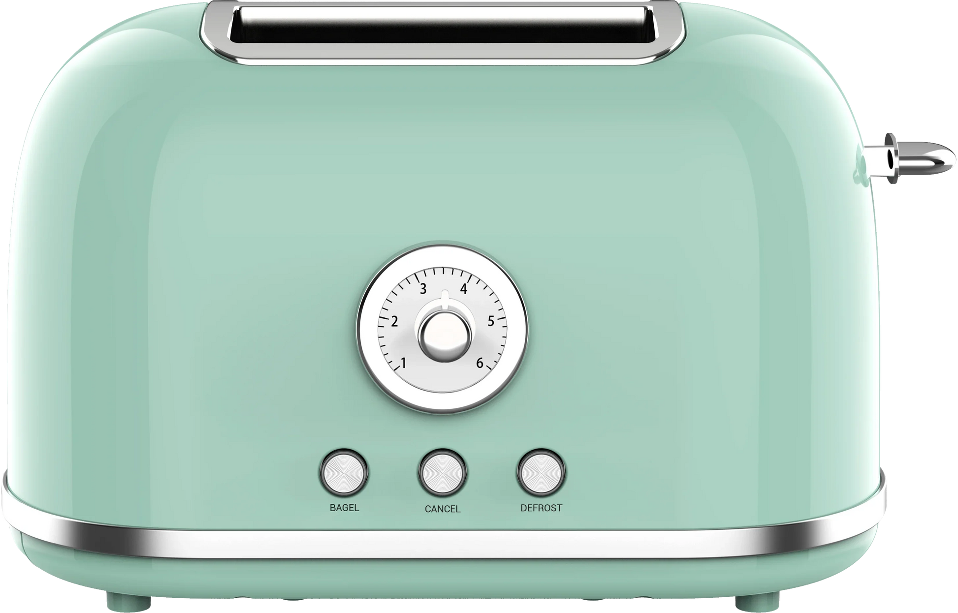 HKM-719443 Retro Style 2-Slice Bread Toaster with Dust Cover for Household Use